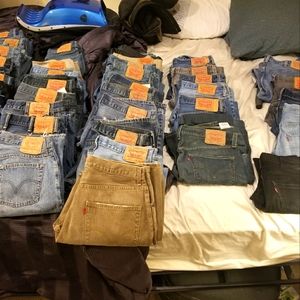 Lot of vintage mens levis jeans